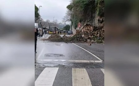 Üsküdar’da Heyelan! Küçüksu Yolu Trafiğe Kapandı