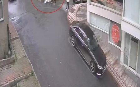 Arnavutköy'de sokak ortasında acımasızca dayak anı güvenlik kamerasında