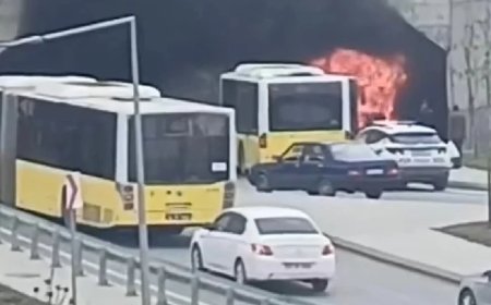 Başakşehir’de İETT Otobüsünde Yangın! Ekipler Olay Yerinde