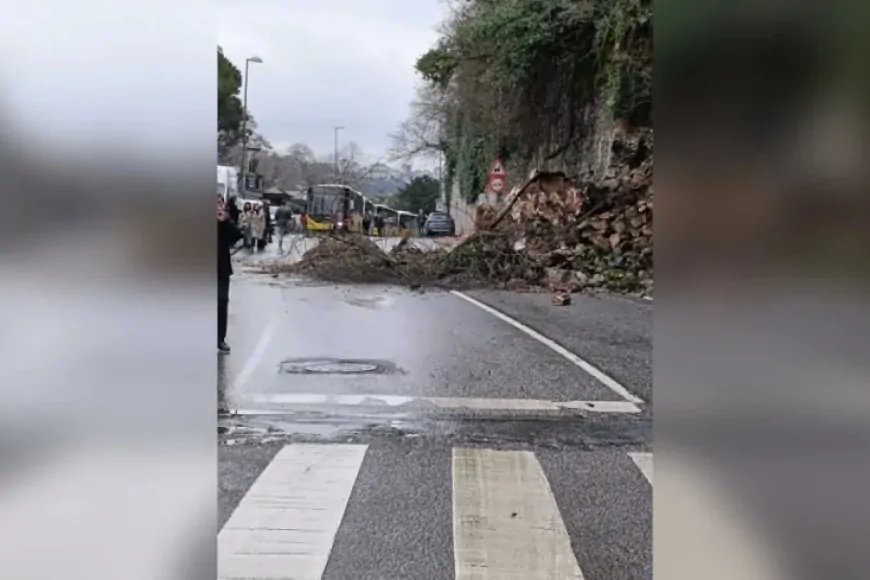 Üsküdar’da Heyelan! Küçüksu Yolu Trafiğe Kapandı