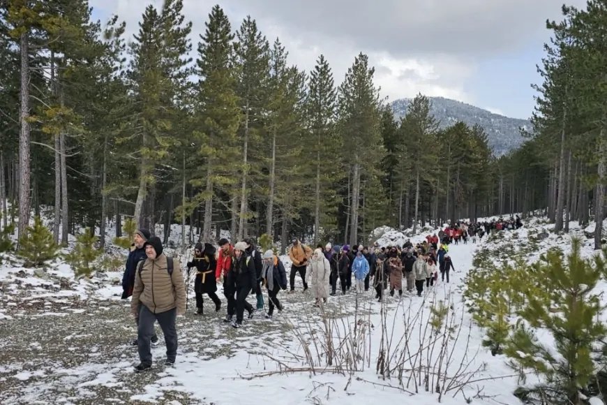 Anamas Dağı'nda 237 Doğa Tutkunu Kar Yürüyüşü Gerçekleştirdi