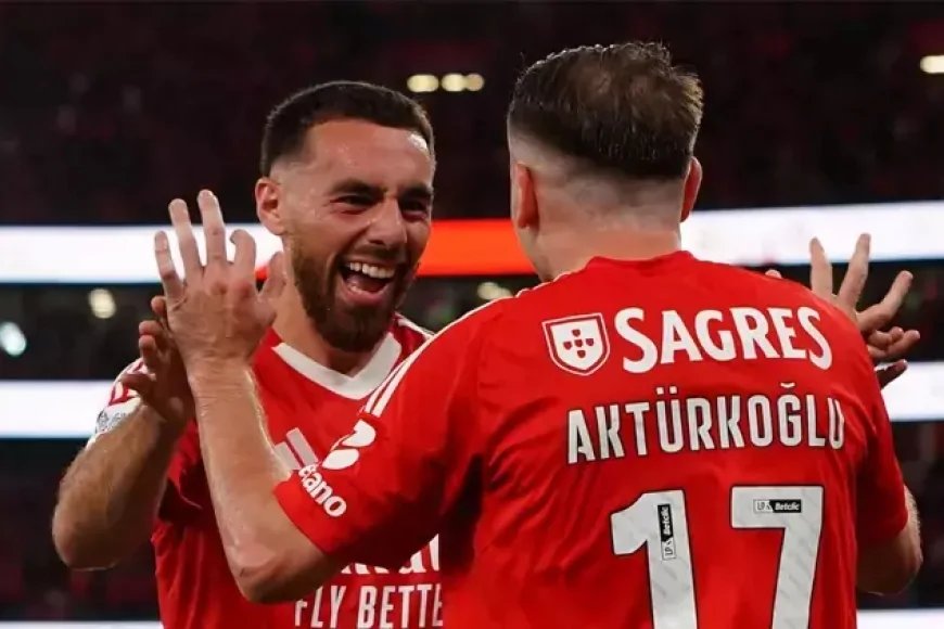 Kerem Aktürkoğlu ve Orkun Kökçü'den kritik goller! Benfica turladı