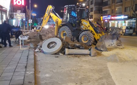 Pursaklar yavuz bulvarında kazı çalışması