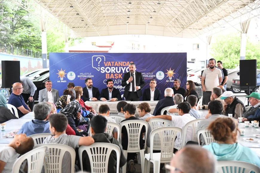 Pursaklar’da ‘Vatandaş Soruyor Başkan Cevaplıyor’ buluşmaları sürüyor: Çetin mahalle halkıyla yüz yüze görüştü