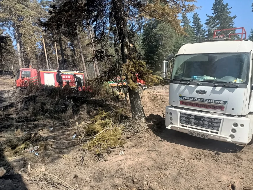 Pursaklar Belediyesi, Çankırı’daki orman yangınlarına müdahale için ekiplerini seferber etti